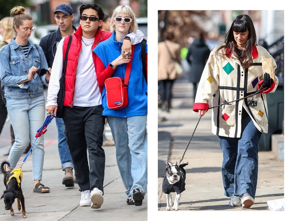 watching new york street style with dogs