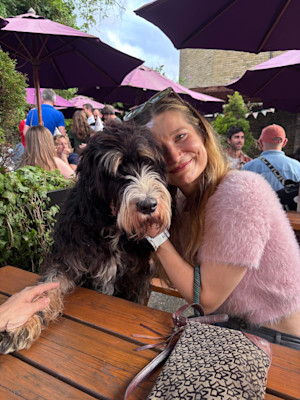 Amy Davidson and her dog Nigel