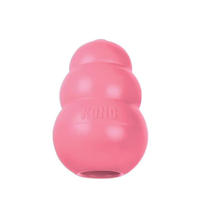 Natural Teething Rubber Chew Toy for Dogs - Stuffable Dog Toy for Extended Playtime - Chew & Fetch Toy for Puppies - for Small Puppies - Pink