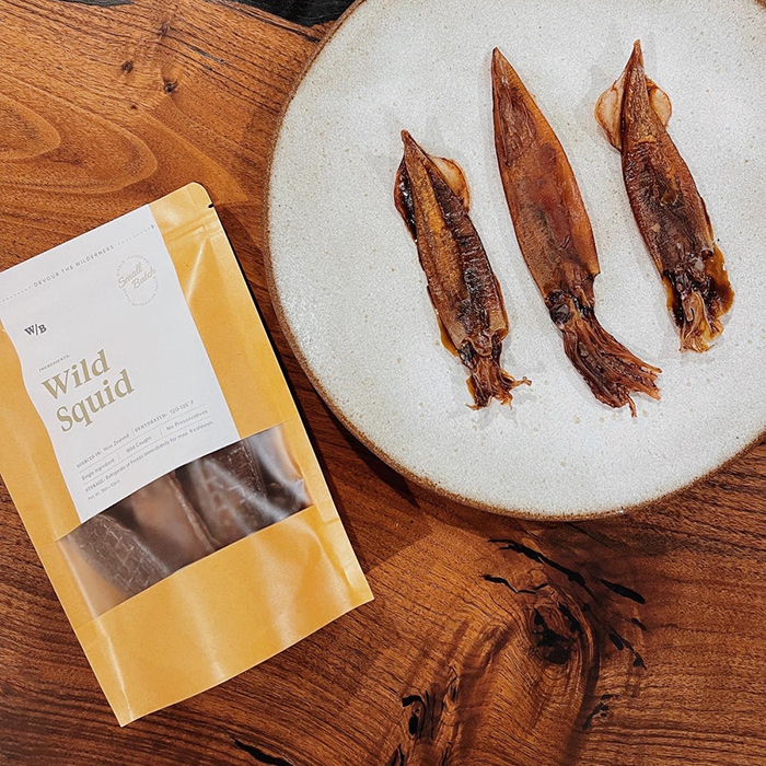 wild squids on a ceramic plate