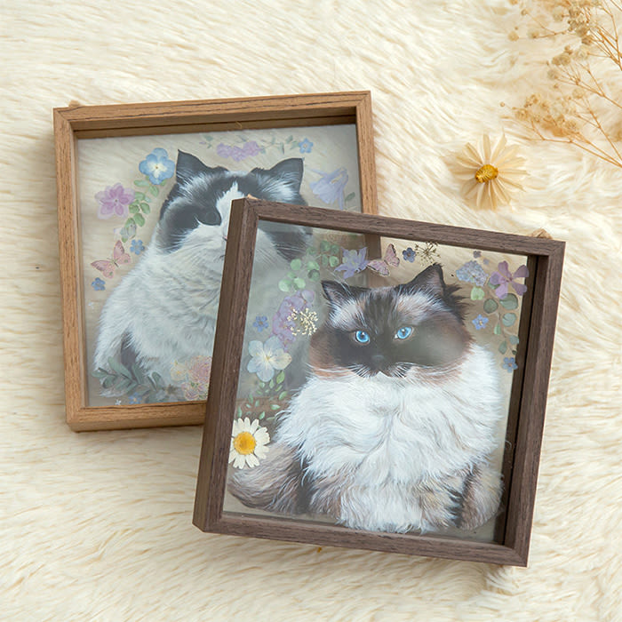 custom portraits of cats framed
