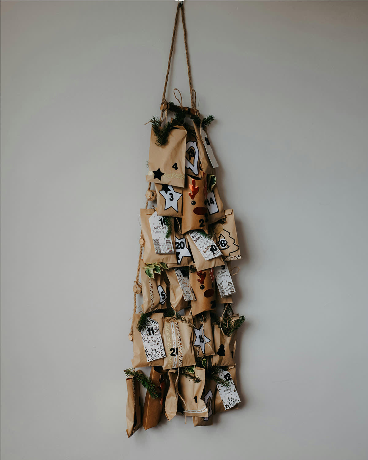 DIY hanging pet advent calendar