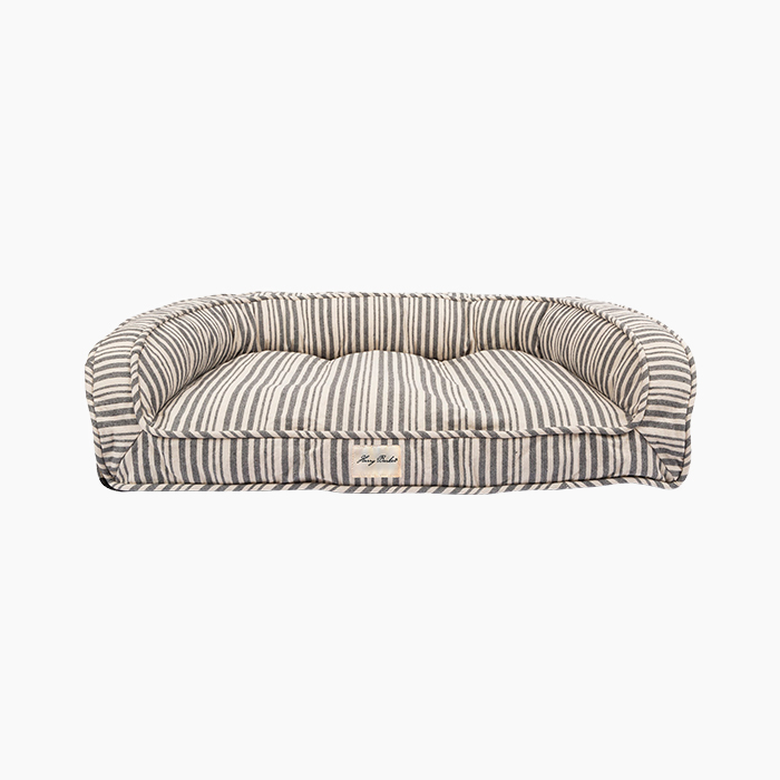 striped dog bed