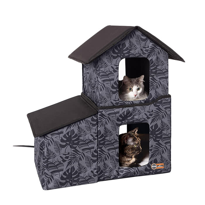 K&H Pet Products Two-Story Outdoor Kitty House with Dining Room