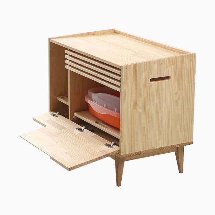 Mid century modern cat deals litter box furniture