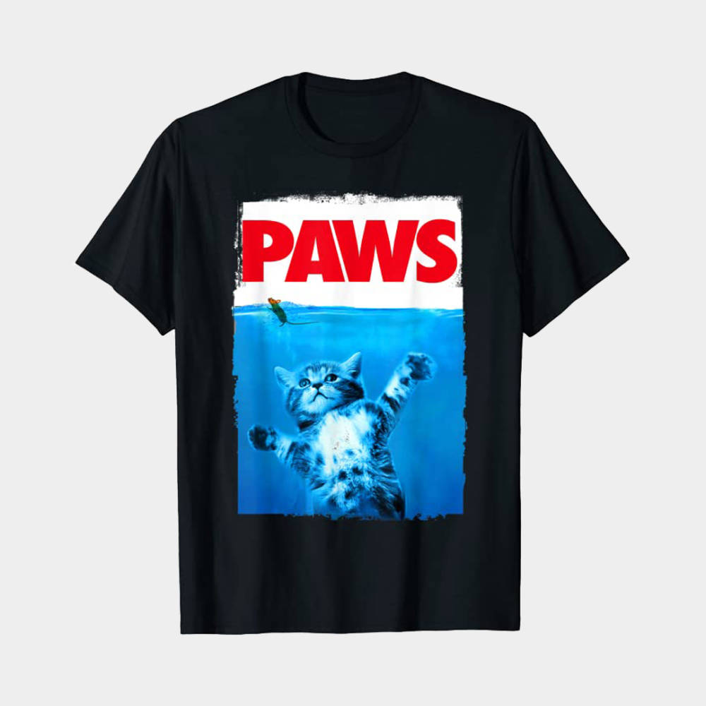 Mad Labs Tees “Paws” Cat and Mouse T-Shirt
