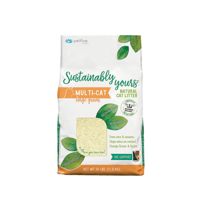 litter in white package