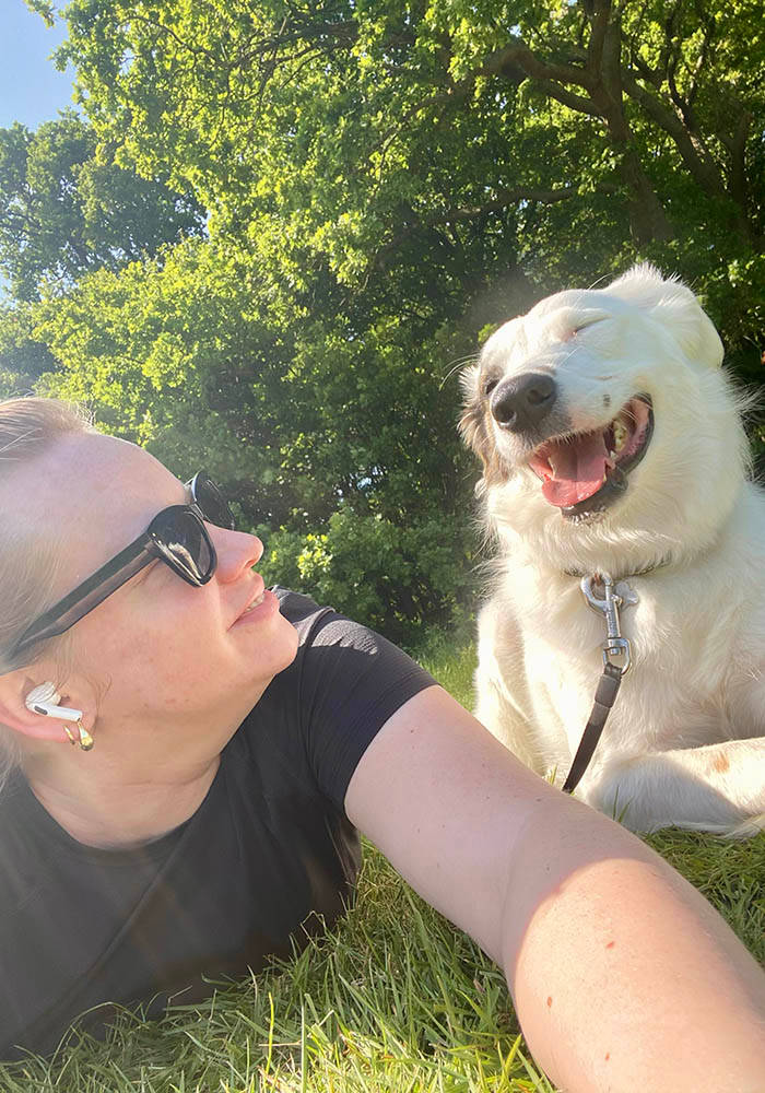 Human and dog