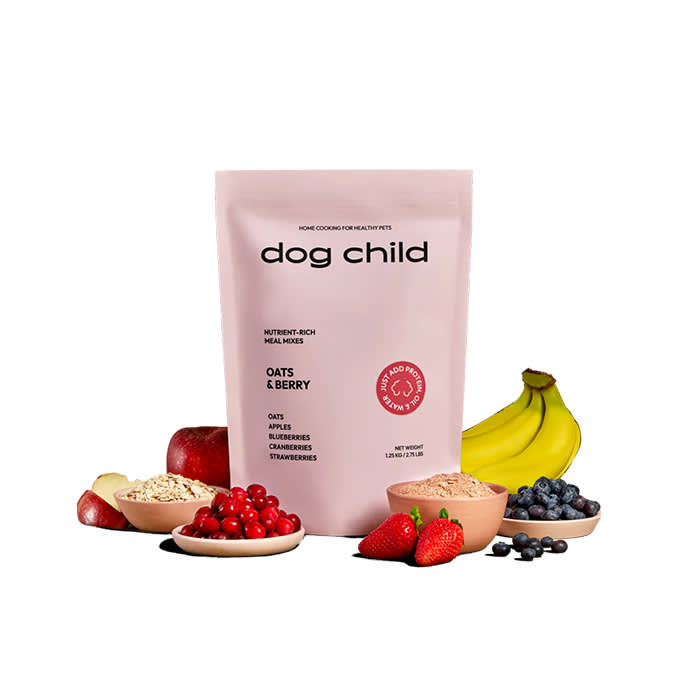 dog food in pink bag