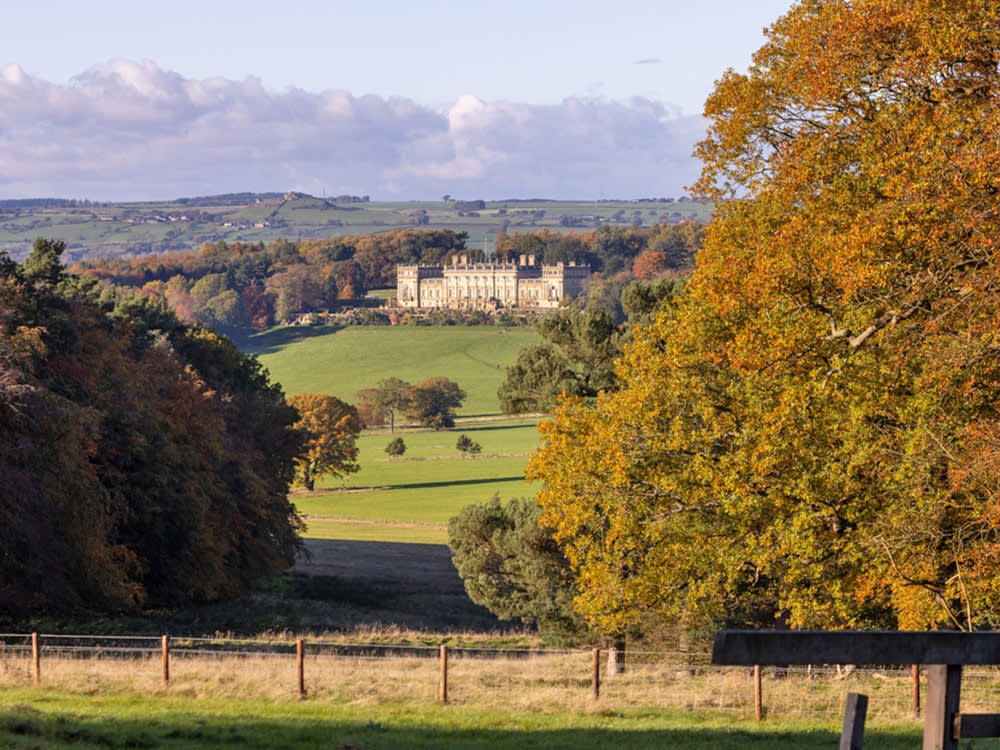 view of Harewood house near leads in Yorkshire