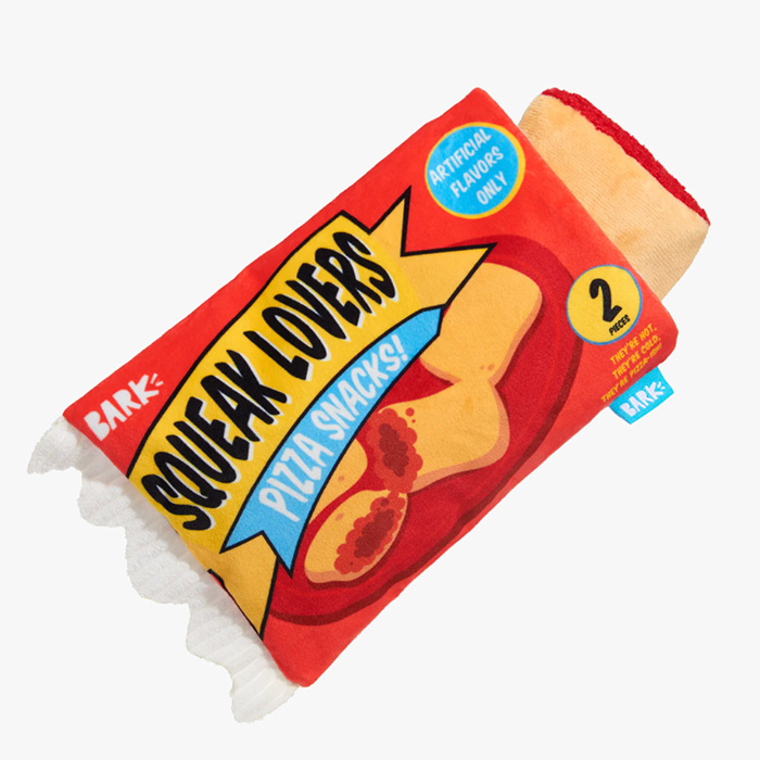 BarkShop pizza roll dog toy 