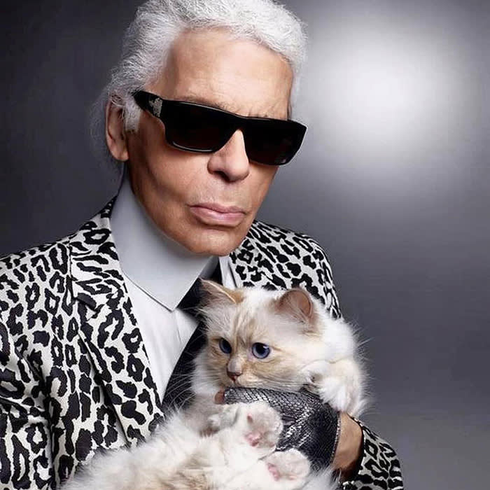 Choupette and Karl Lagerfeld