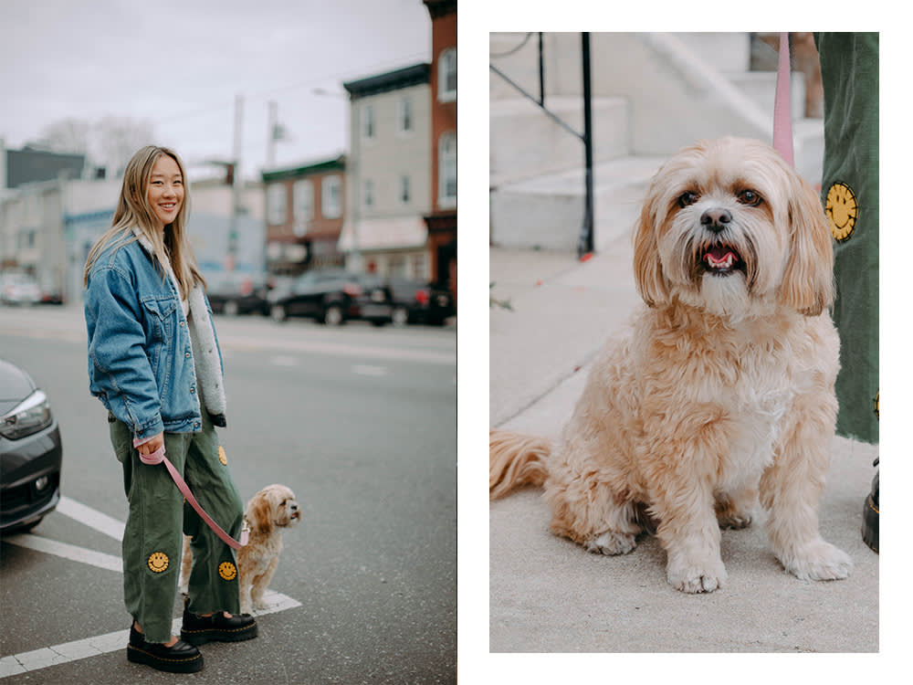 annie wu henry and her dog