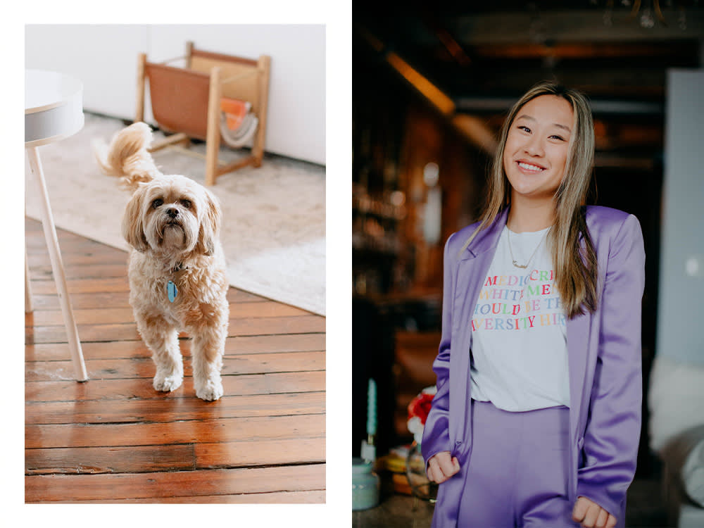 annie wu henry and her dog