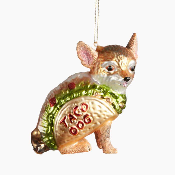 taco dog ornament