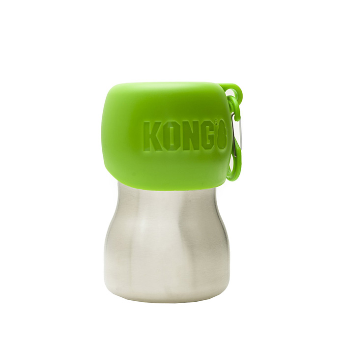 Kong H2O Stainless Steel Dog Water Bottle in green