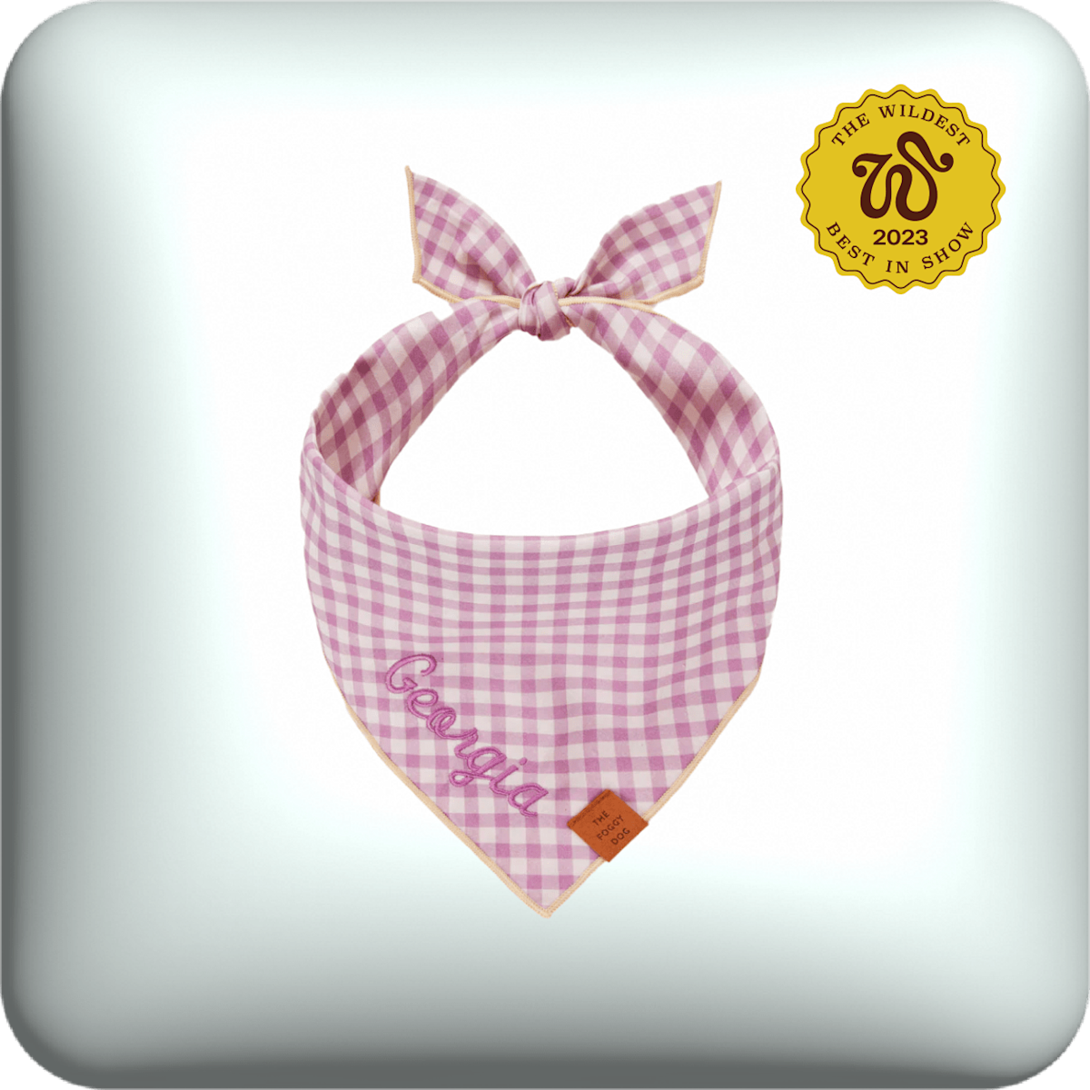 the foggy dog gingham bandana