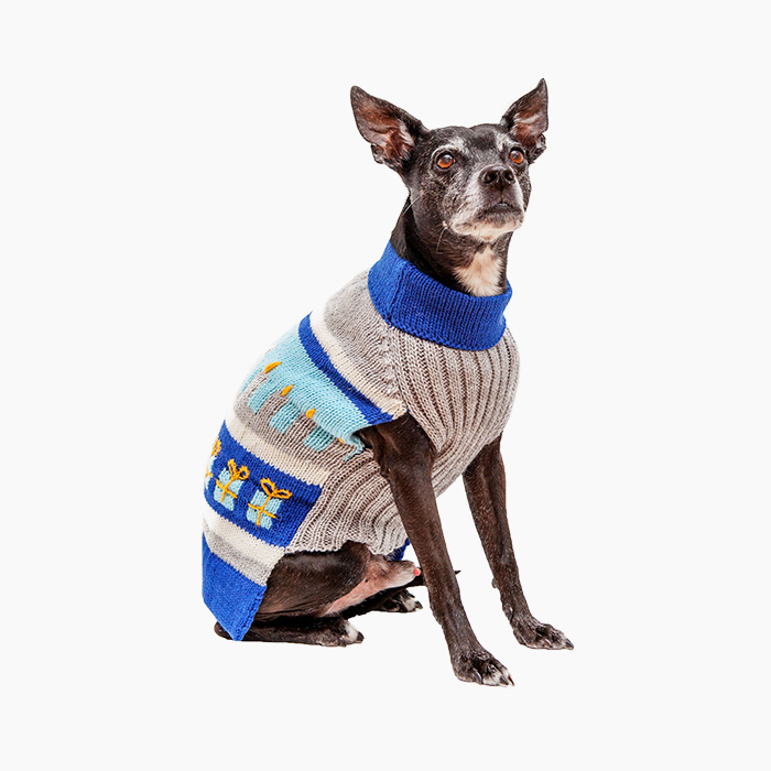 hanukkah dog sweater