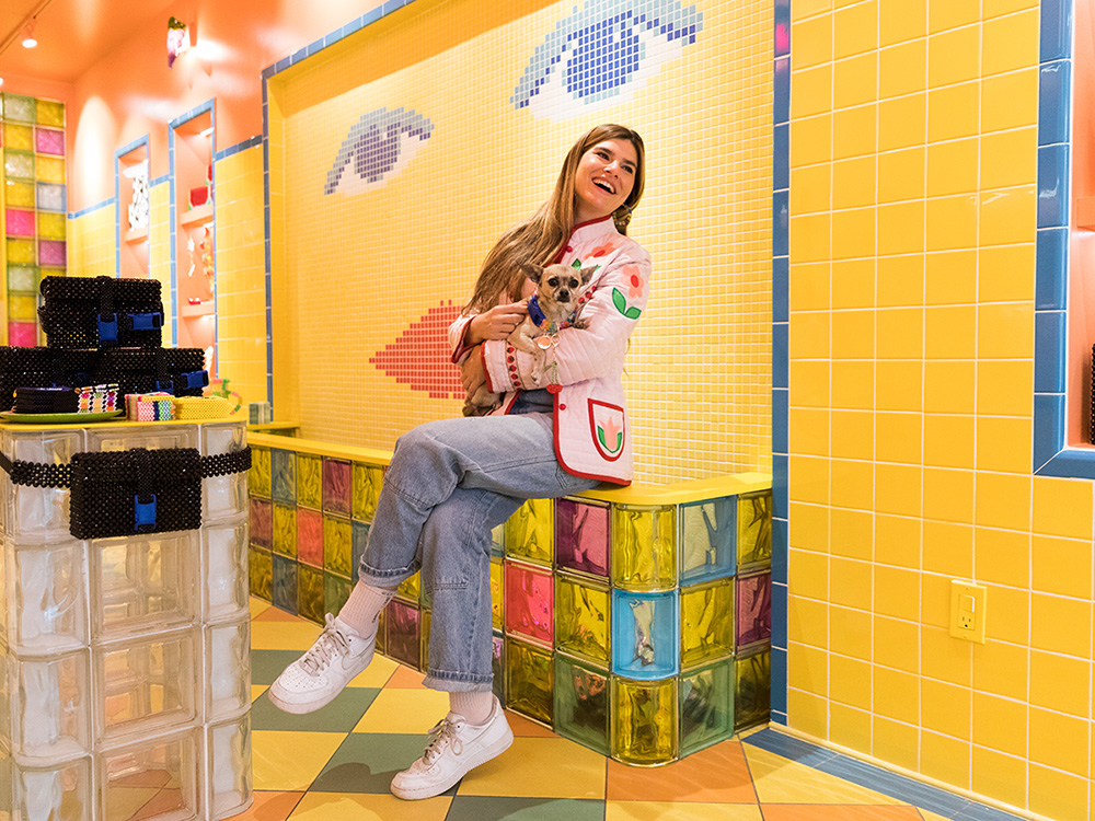 Susan Alexandra and her rescue Chihuahua, Pigeon