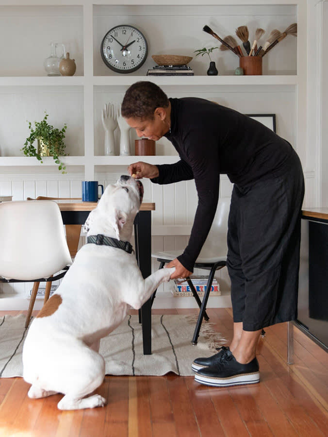 House Dogge designer Angela Medlin and her dog