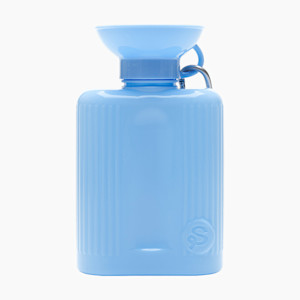 blue water bottle