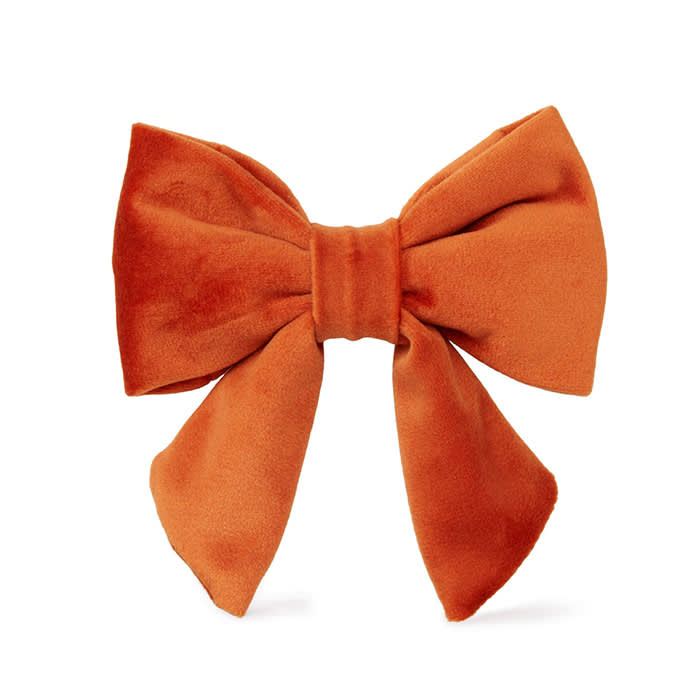 orange velvet bow 