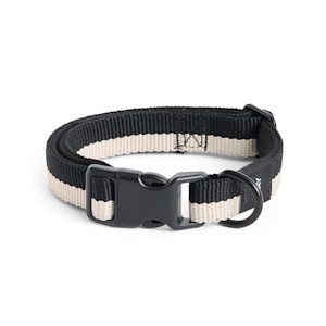 HAY design dog collar in black and cream