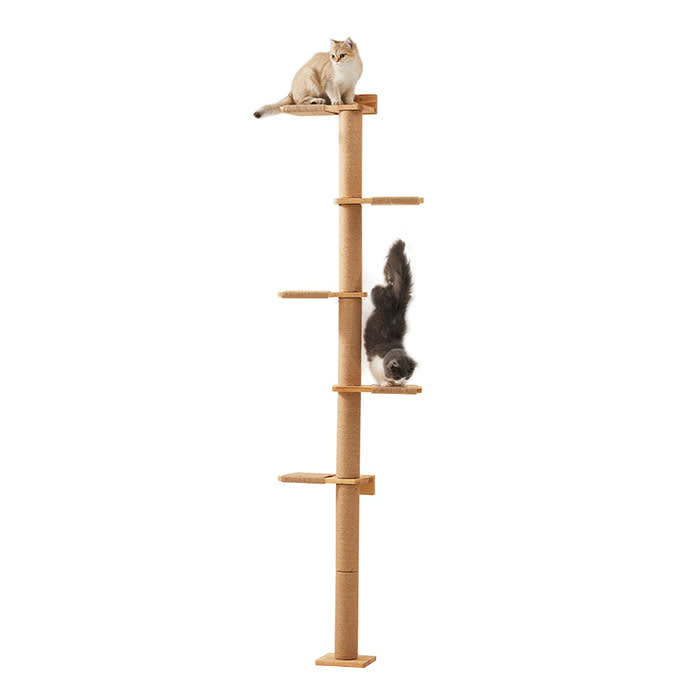 FUKUMARU 81-in Jute Rope 5-Tier Cat Tree with Scratching Posts