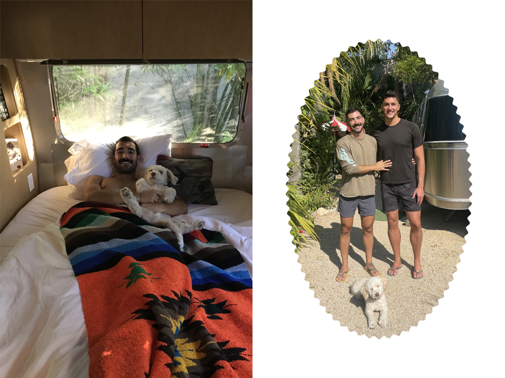 Dave Coast and his dog in Ojai 