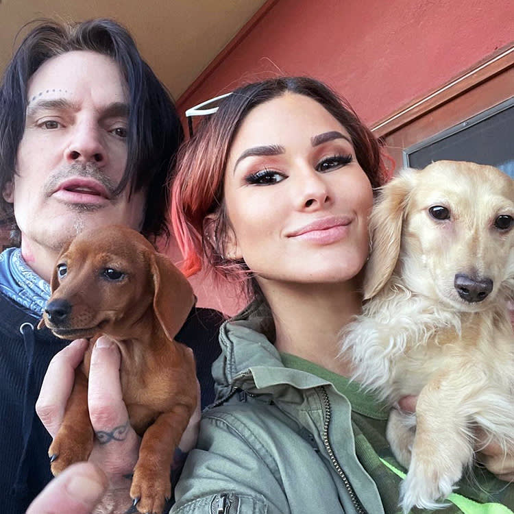 Tommy Lee’s wife, comedian Brittany Furlan, bravely rescues dog from coyote attack.