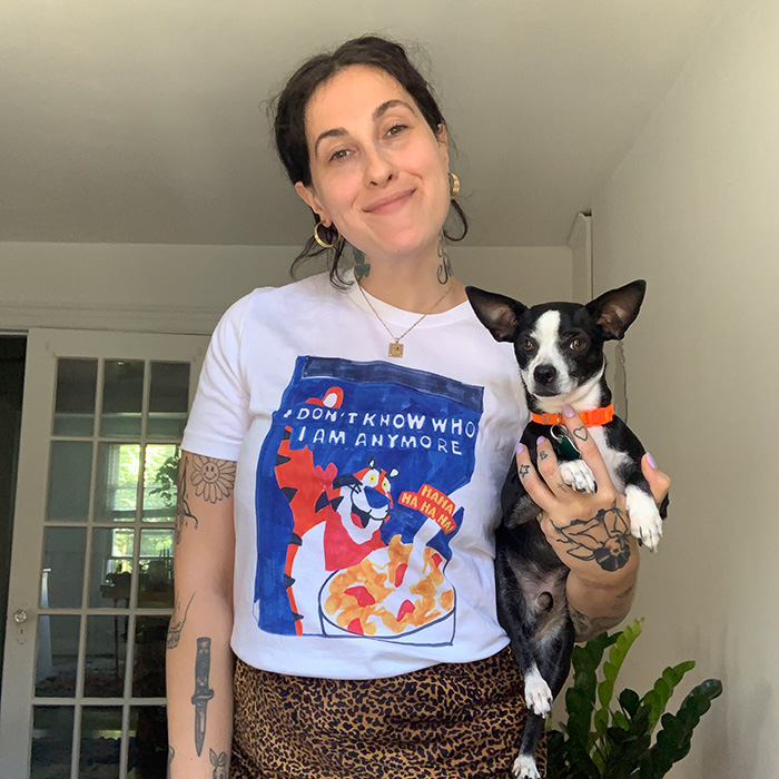 Grace Miceli and her small dog