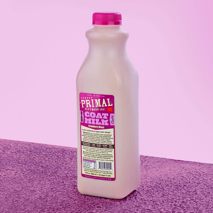 cranberry flavored primal goat milk for dogs