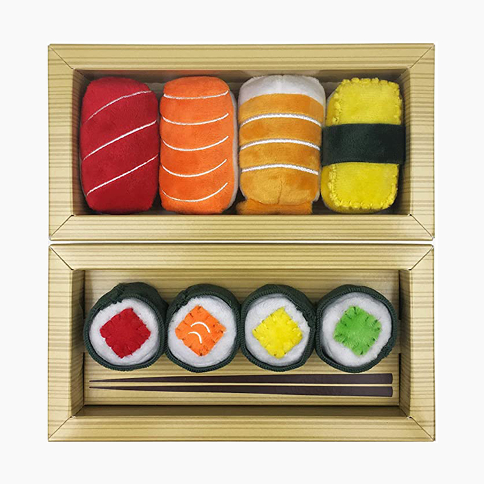 frisco sushi plush cat toy with catnip