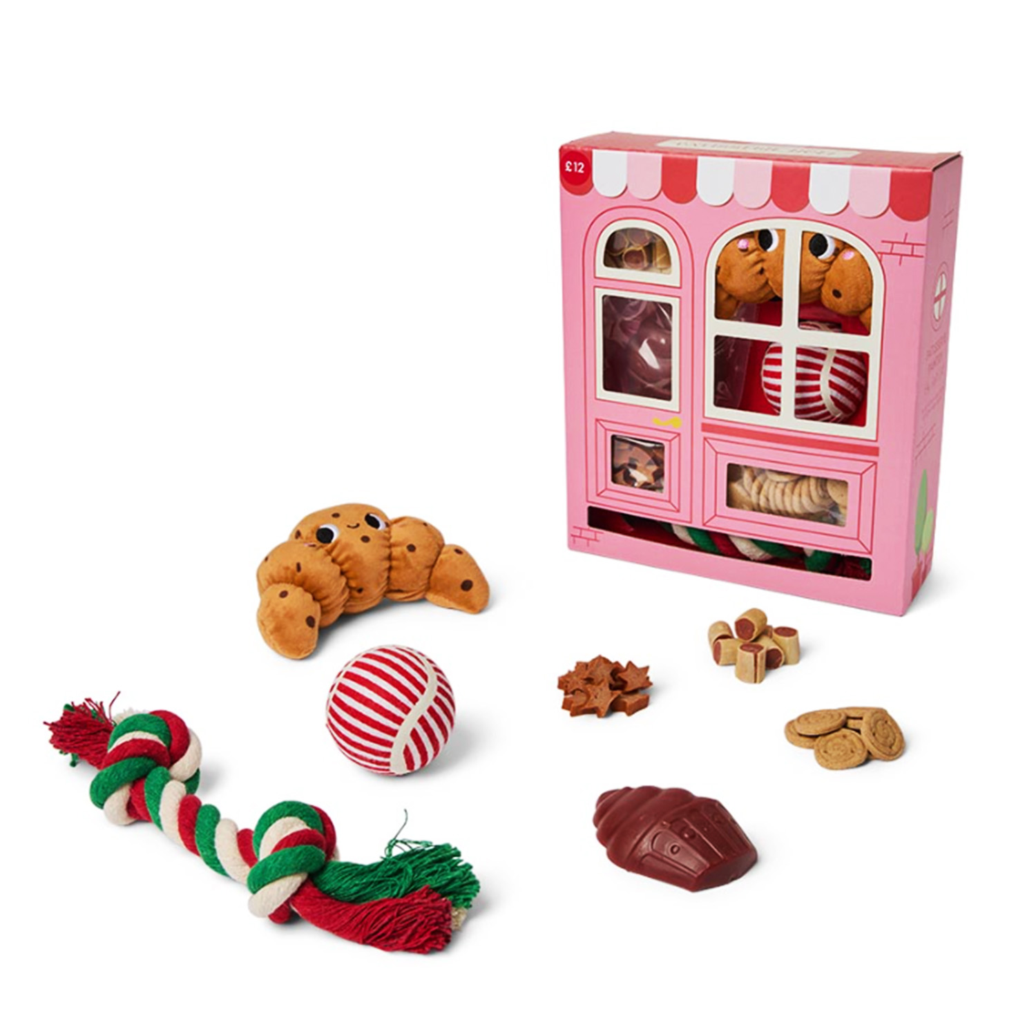 Pets at Home Christmas Patisserie Pantry Giftbox Toys & Treats for All Dogs
