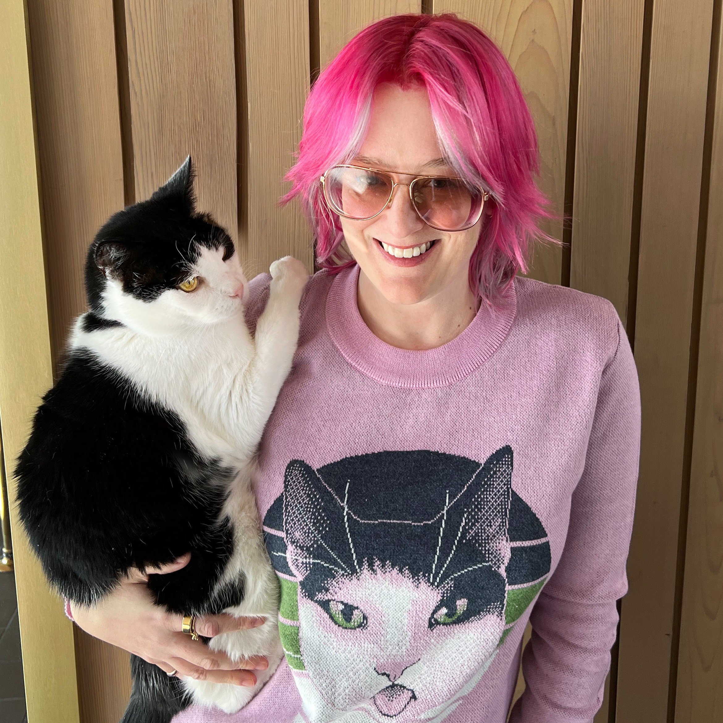 Kriistina Wilson with her cat