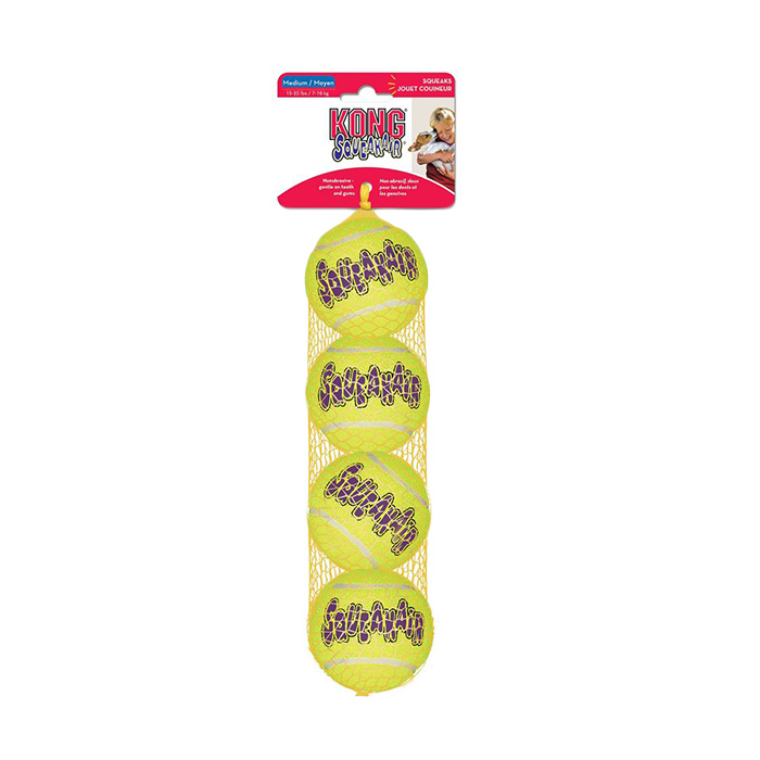 KONG Air Dog Squeak air Tennis Ball Dog Toy, Large, Yellow