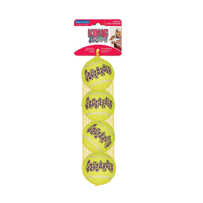 KONG Air Dog Squeak air Tennis Ball Dog Toy, Large, Yellow