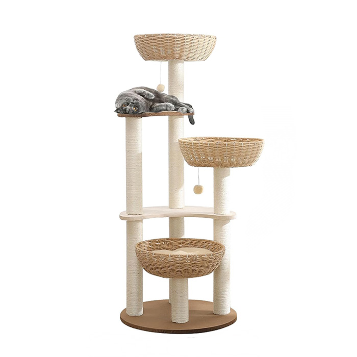 52" Modern Cat Tree Tower for Large Cats
