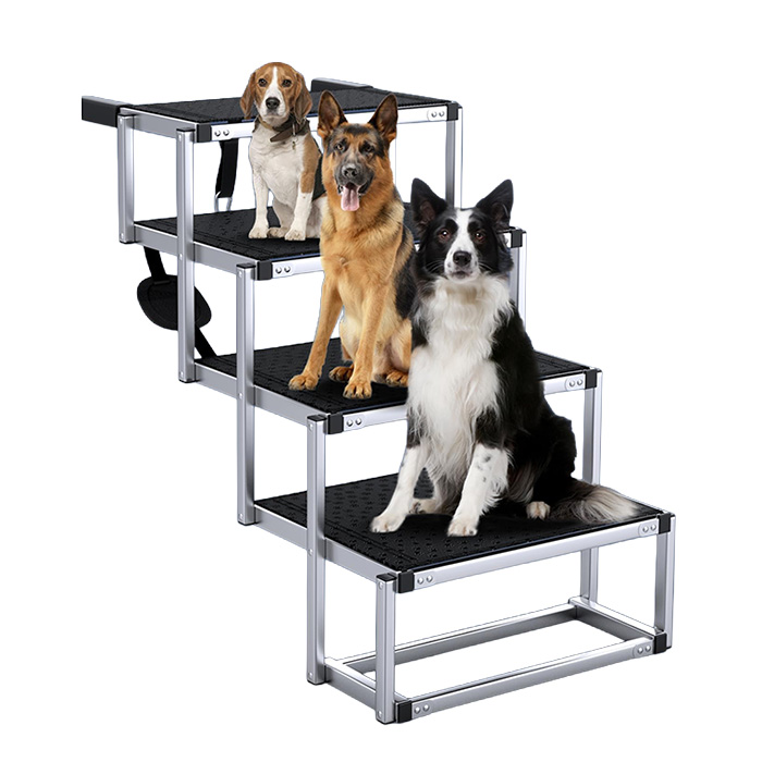 Pet Runa Extra Wide Foldable Dog Stairs for Large Dogs