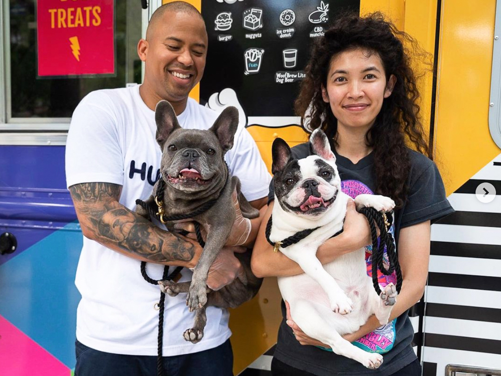 Ron and Solo Holloway with 2 dogs 