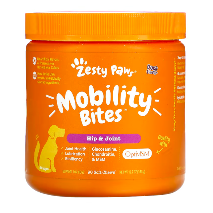 Zesty Paws, Mobility Bites for Dogs, Hip and Joint, All Ages