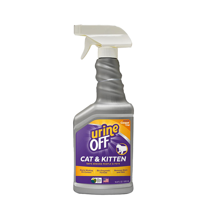 Urine Off Kitten & Cat Odor & Stain Remover, Gray Bottle
