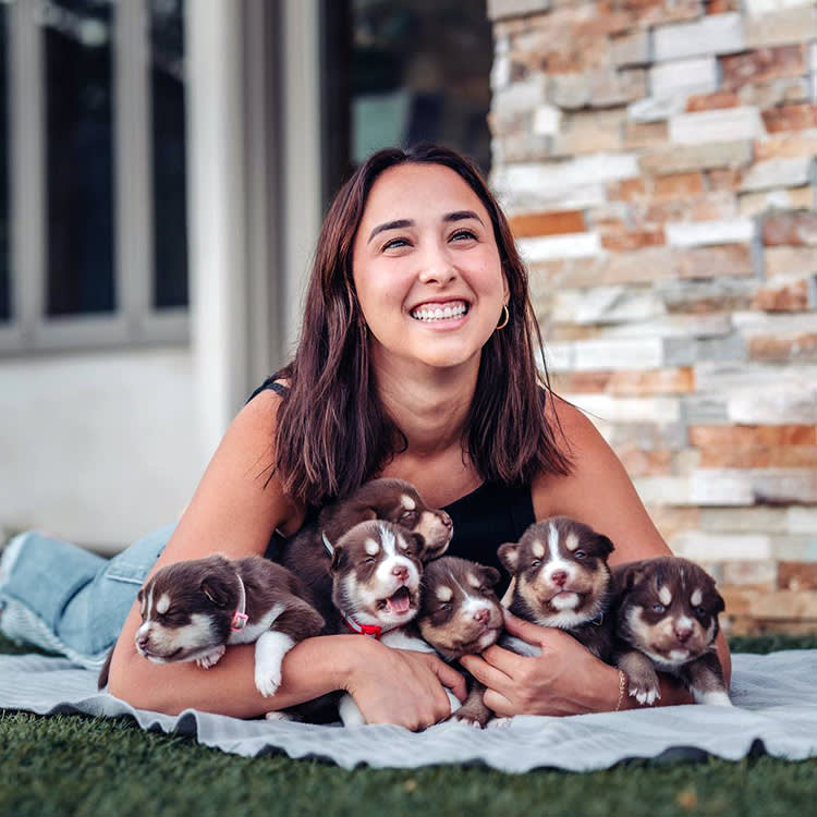 Victoria Lily Shaffer and a load of adoptable puppies.