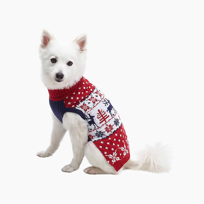 Blueberry Pet Vintage Holiday Dog Sweater