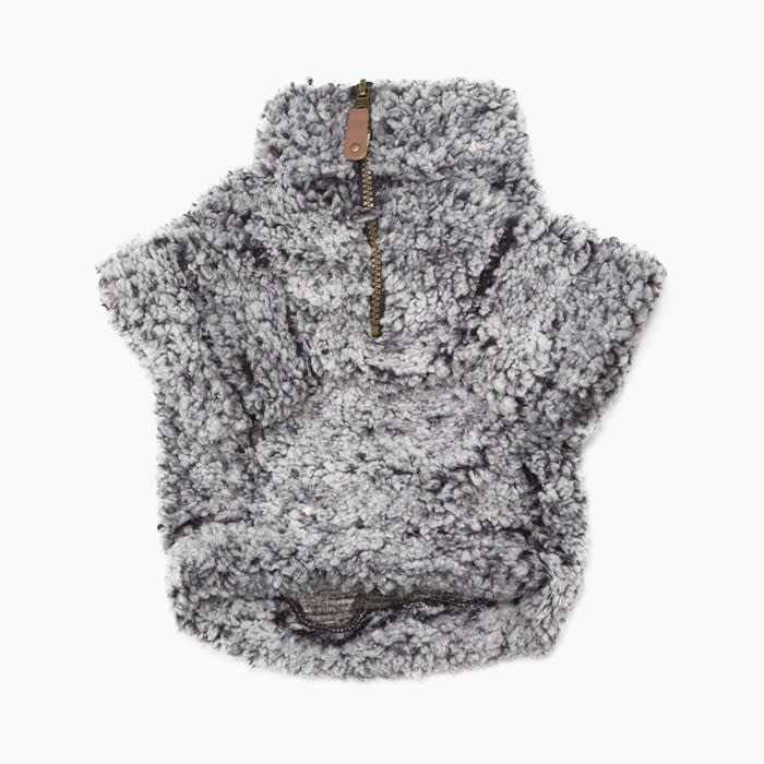 fleece dog quarter zip sweater