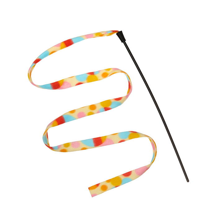 fabric wand teaser toy for cats 