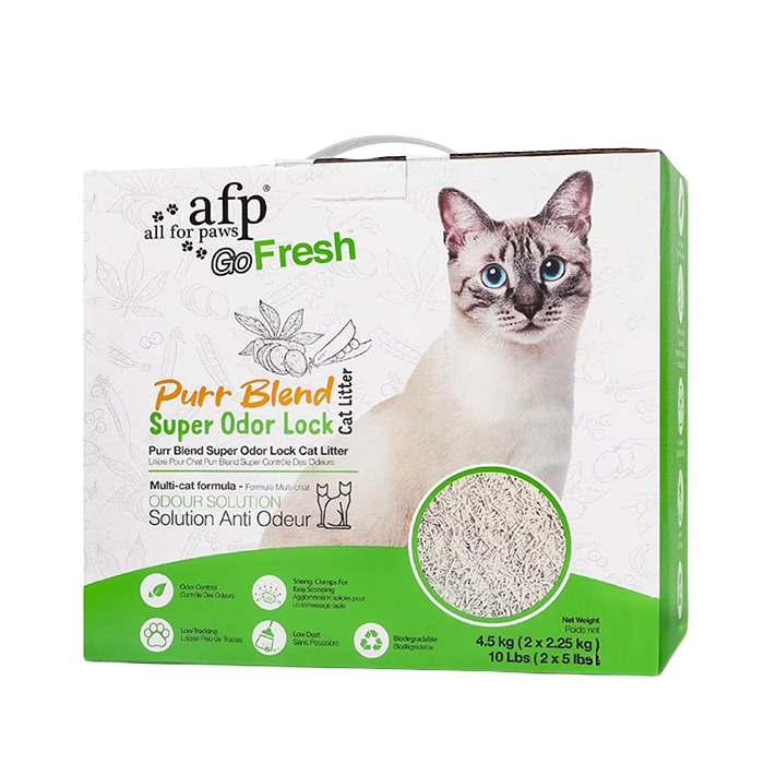 allforpaws Purr-Blend Super Odor Lock Unscented Clumping Tofu Cat Litter