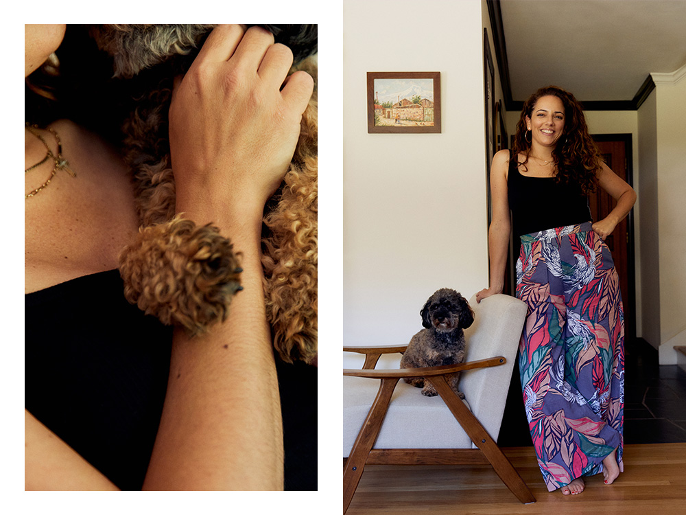 Sona Movsesian and her dog