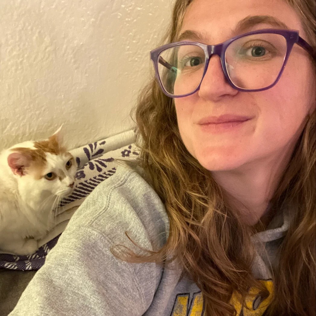 Holland Baker with her cat