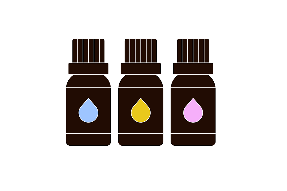 bottles of essential oils